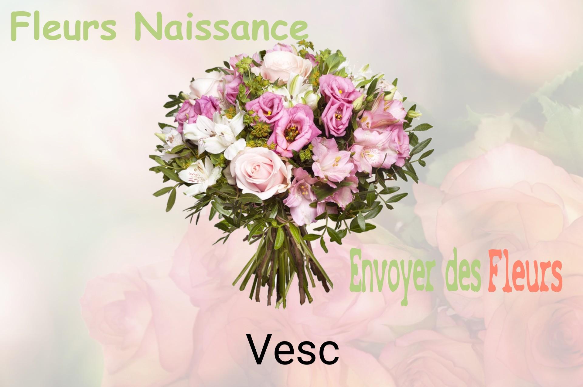 Bouquet de fleurs de naissance livré à Vesc